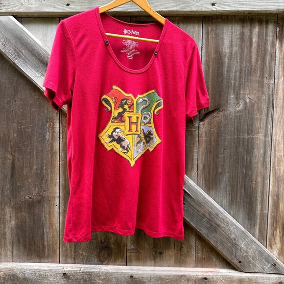 Harry Potter House Banner Beaded Graphic T-Shirt Junior Women's XL ❤️ - Picture 2 of 6